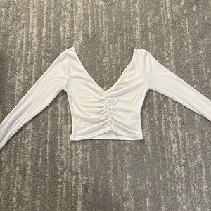 White Ruched Top